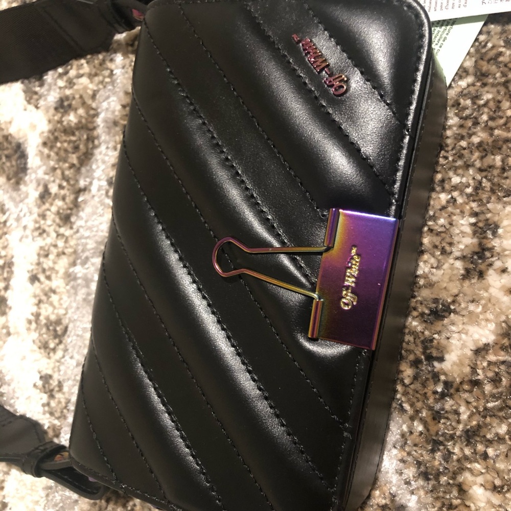 Off-White Diag Binder Clip Crossbody NWT
